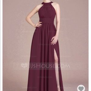 JJ’s house “claret” dress